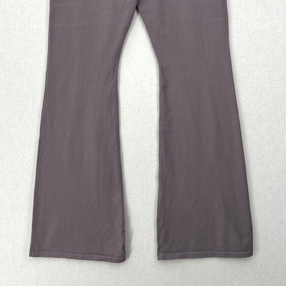 ARITZIA SUNDAY BEST Posie Pant Medium Purple Gray Pull on Stretch Knit Flare - Picture 6 of 16